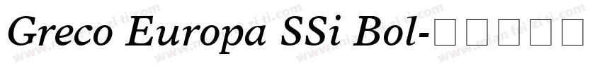 Greco Europa SSi Bol字体转换